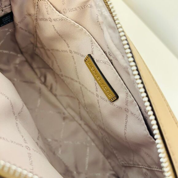 Michael Kors Purse Jet Set Ombré Signature Logo Crossbody Body Bag Husk - Picture 7 of 8